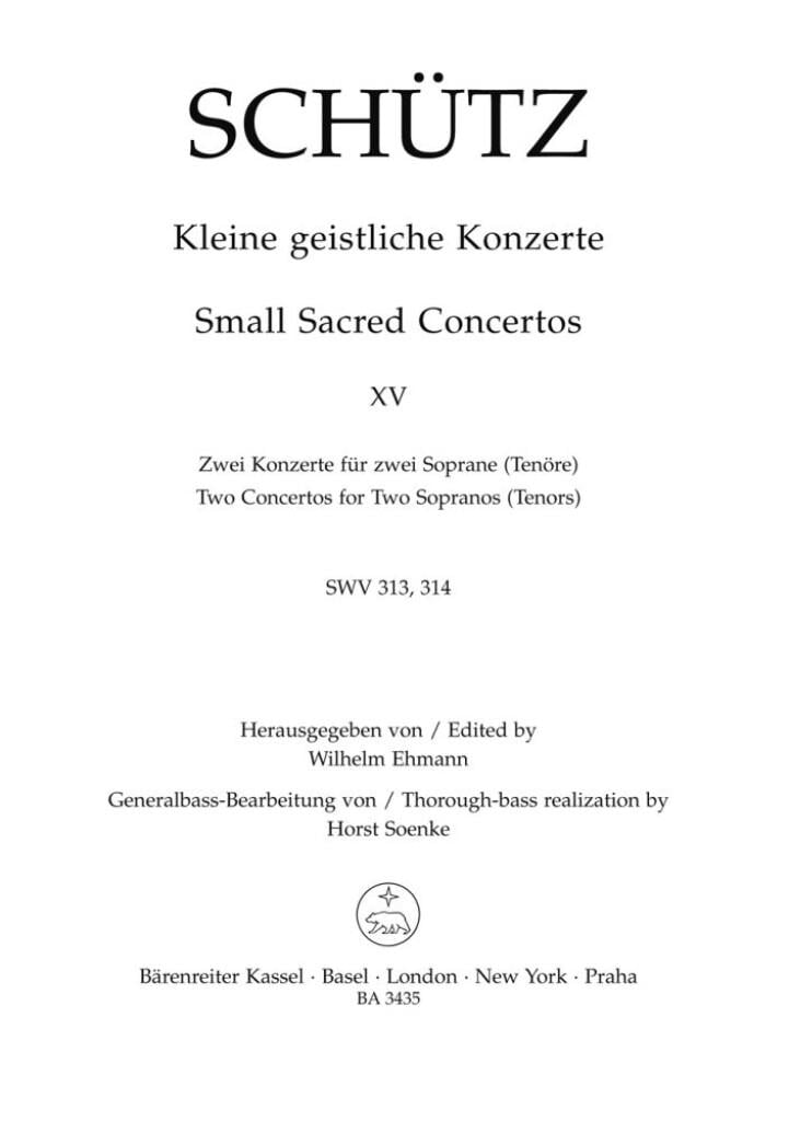 Kleine geistliche Konzerte, Heft 15